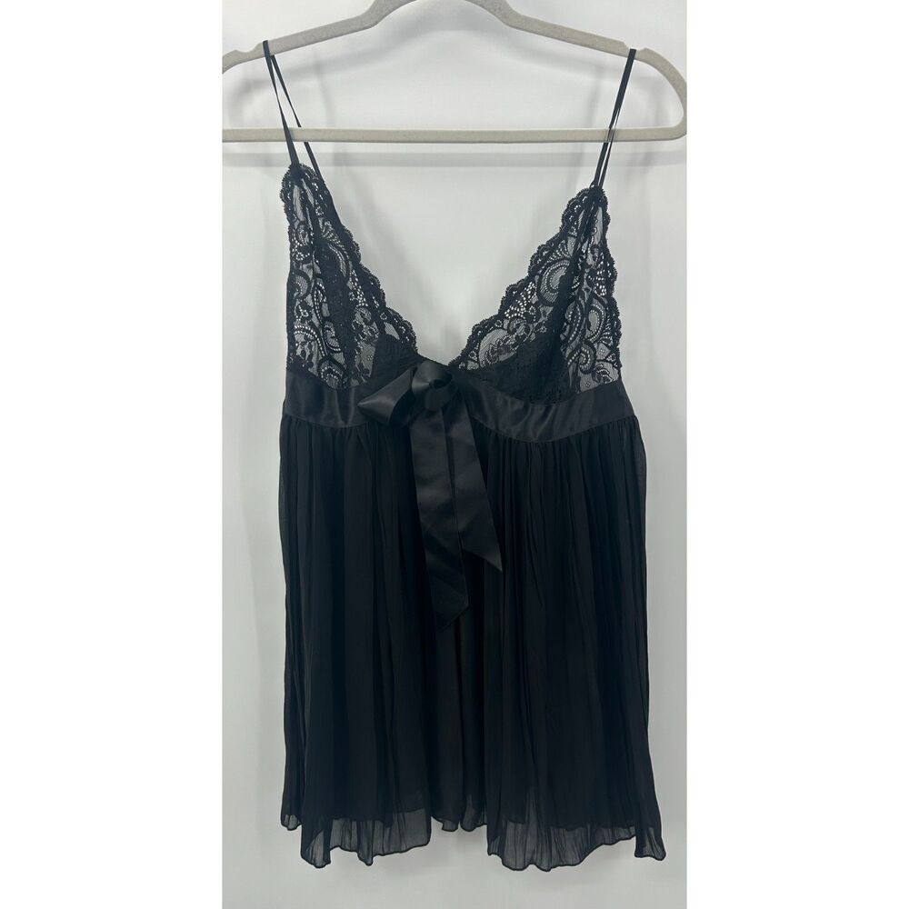 Victoria's Secret Very Sexy Black Lace Babydoll Chemise Nightie Slip Boudoir XL